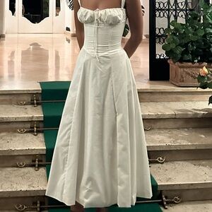House of CB Elegant White Strapless Dress